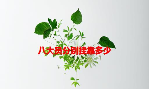 八大员分别挂靠多少