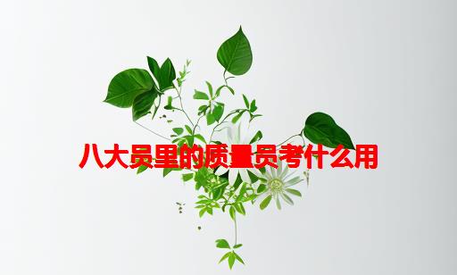 八大员里的质量员考什么用